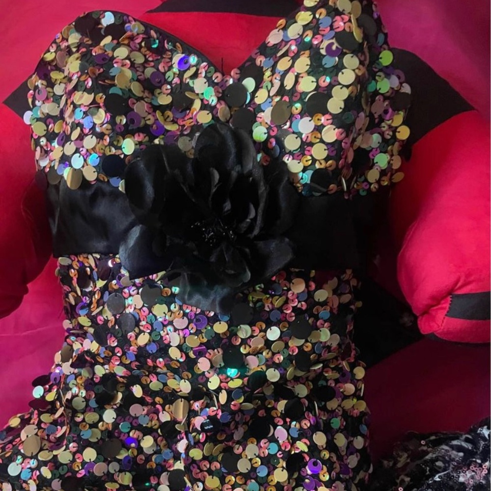 Tiffany Black Mermaid sequence dress